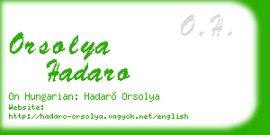 orsolya hadaro business card