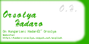 orsolya hadaro business card